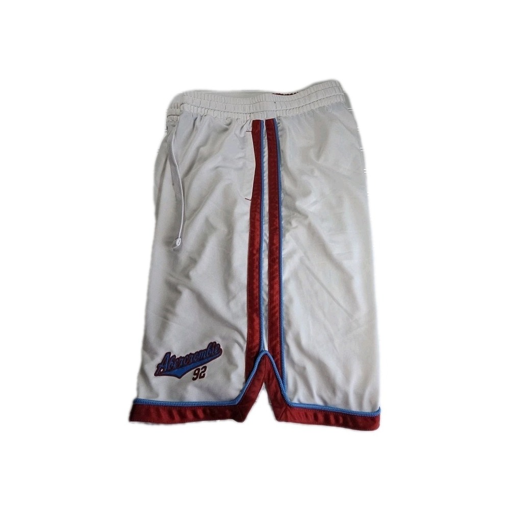 Abercrombie Fitch Mens XL Red  Warriors Athletic Shorts Y2K Vintage Mesh Style
